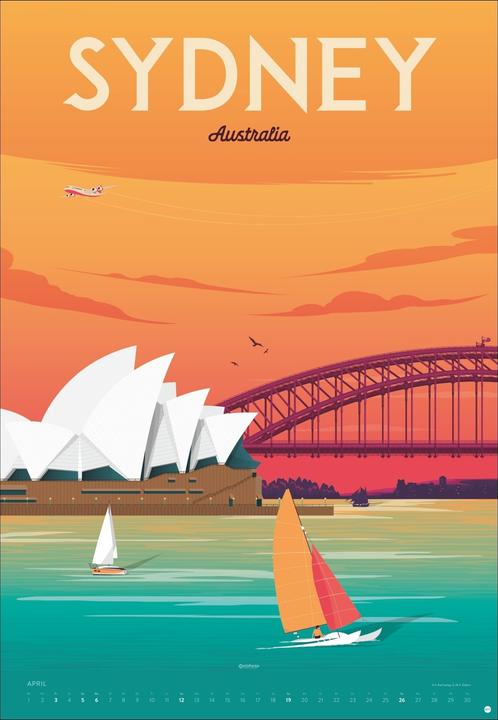 Produktbild Travel the World Posterkalender 2026 (Harter Einband, Deutsch)
