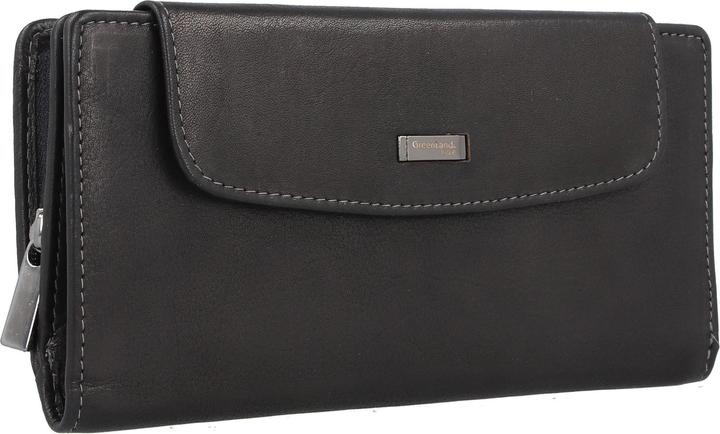 Immagine prodotto Greenland Nature Portafoglio in nappa nera RFID 19 cm