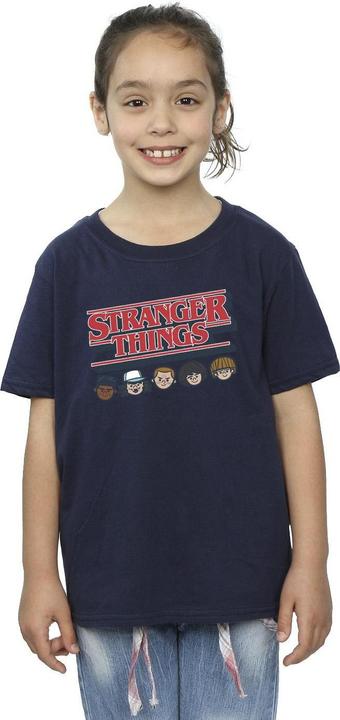Immagine prodotto Netflix Stranger Things Caricature Logo Maglietta Ragazze (140, 146)