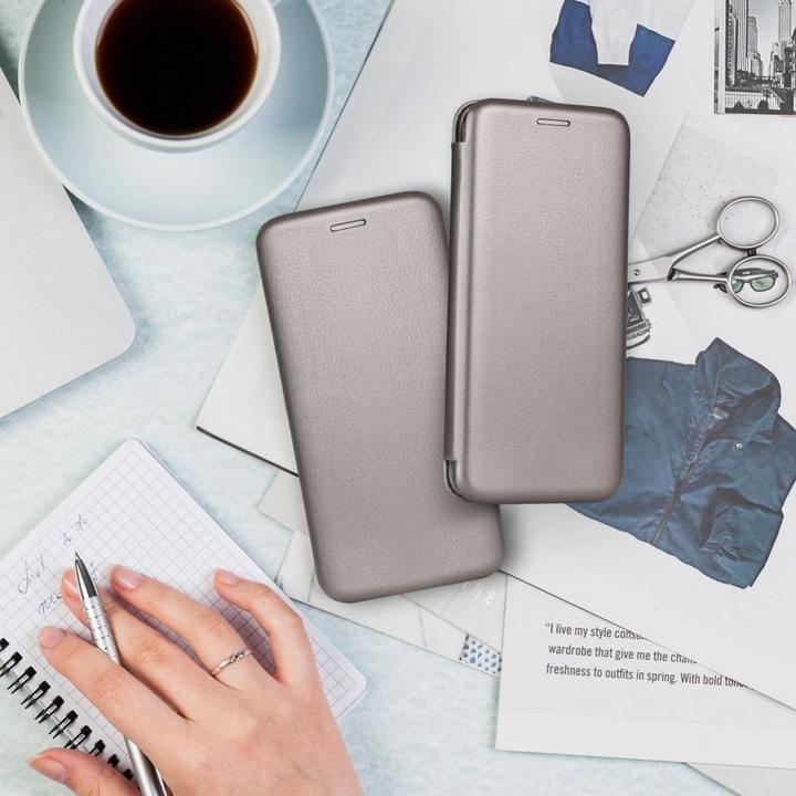 Actual product image OEM Book case ELEGANCE book case for SAMSUNG A55 grey (Samsung Galaxy A55)