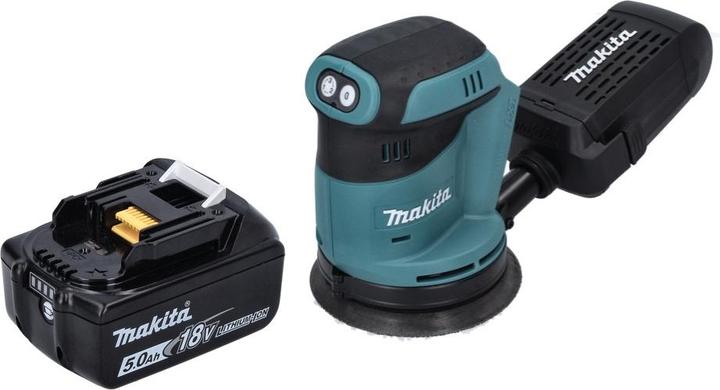 Actual product image Makita DBO 180 T1 Battery random orbital sander 18 V 125 mm + 1x battery 5.0 Ah - without charger (Eccentric grinder)