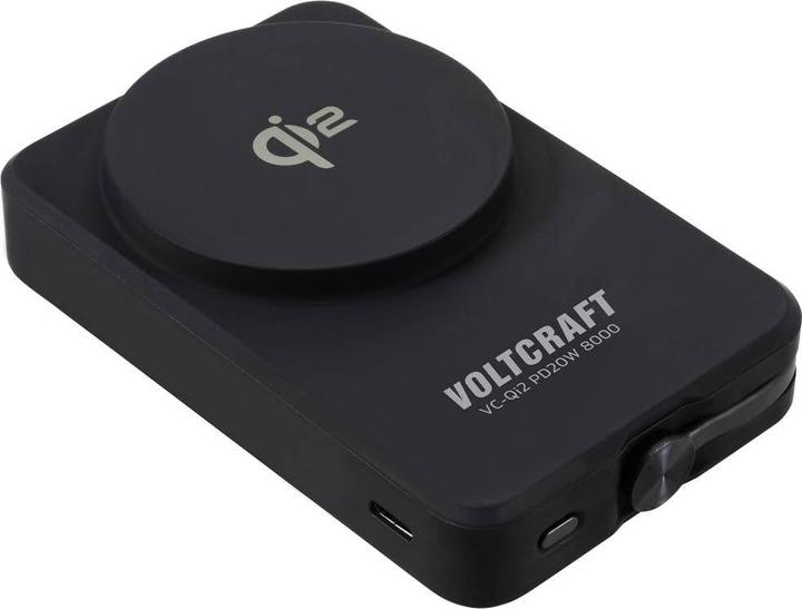 Produktbild Voltcraft VC-Qi2 PD20W 8000 Powerbank 8000 mAh Fast Charge LiPo Schwarz Statusa (8000 mAh)