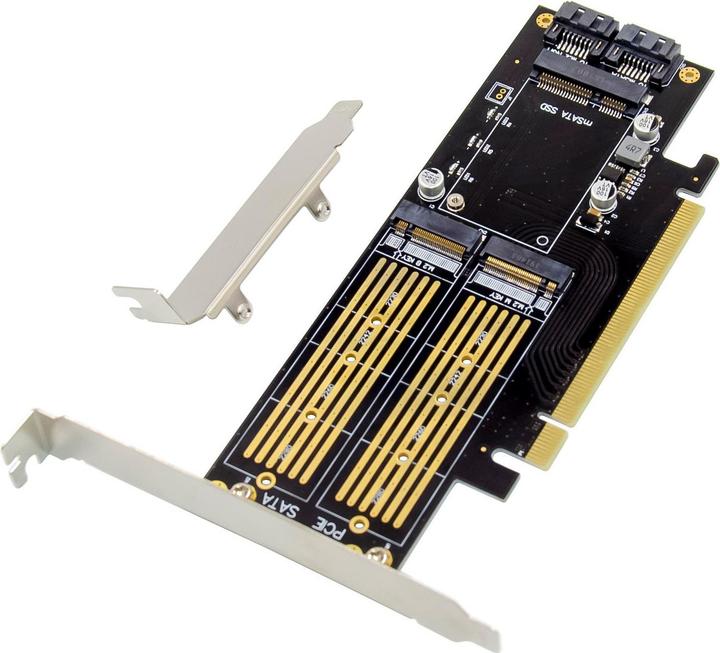Produktbild InLine PCIe Karte x16 zu 2x M.2