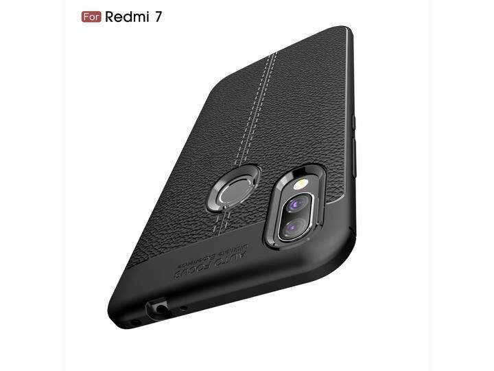 Produktbild Screenguard Xiaomi Redmi 7 Hülle Leather Design TPU Cover (Xiaomi Redmi 7)