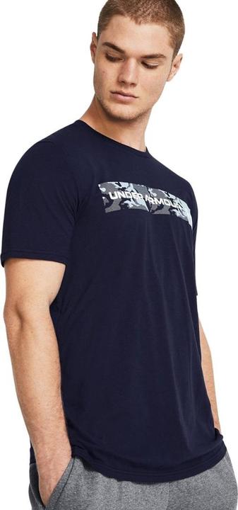 Under Armour Camo Chest Stripe Herren T-Shirt Marineblau 1376830 410 L (L)