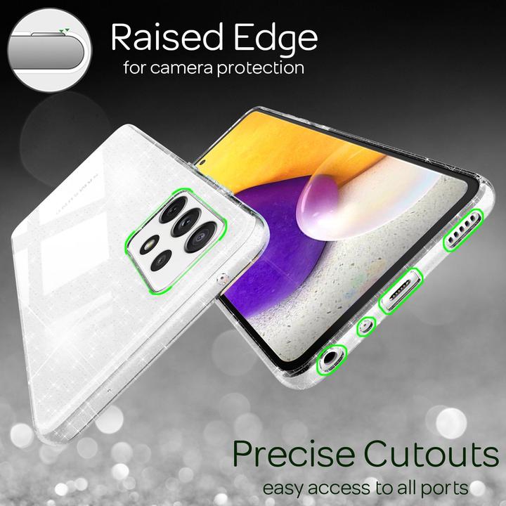 Image du produit Nalia Housse transparente en silicone pour téléphone portable (Samsung Galaxy A72)
