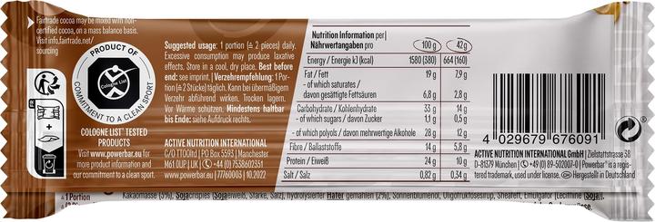 Actual product image Powerbar Protein+Vegan Bar Peanut Chocolate 42 g (Peanut Choc, 2 pcs., 44 g)