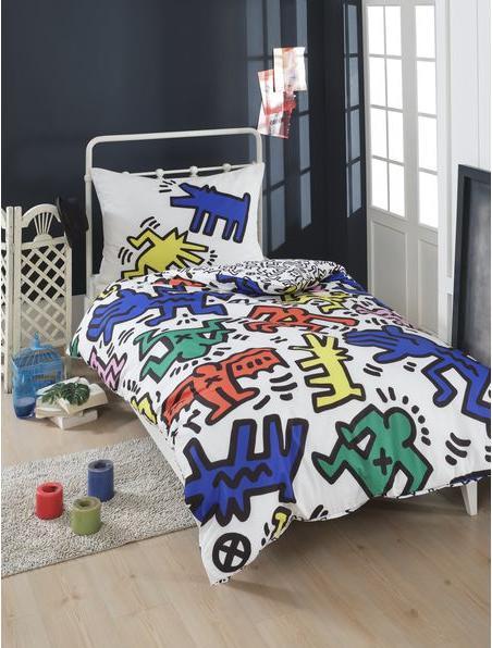 Actual product image Keith Haring Fun (Bedding set, 160 x 200 cm, 50 x 70 cm)