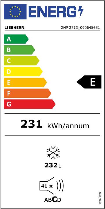 Energie-Label Liebherr Gnp 2713 (Freistehend, 232 l)