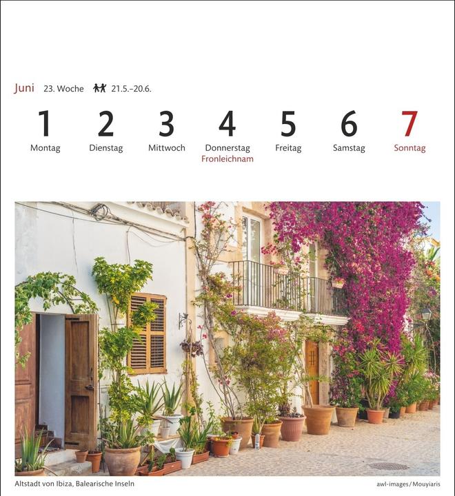 Produktbild Harenberg Spanien Sehnsuchtskalender 2026 - Wochenkalender mit 53 Postkarten (Deutsch)