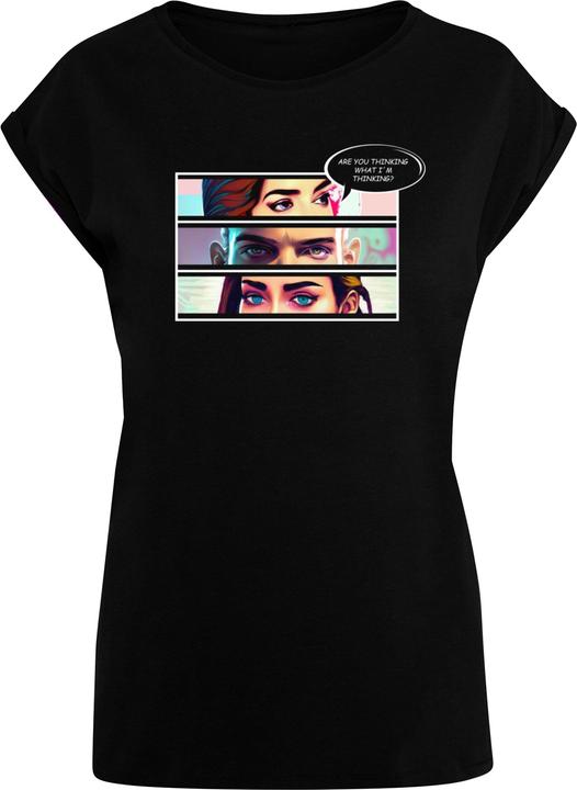 Actual product image Merchcode Ladies Thinking Comic Extended Shoulder Tee - 117875 (4XL)