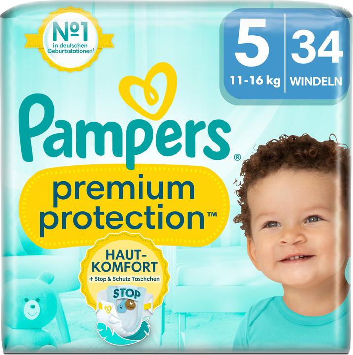 Produktbild Pampers Premium Protection ALT (Gr. 5, Tragepack, 34 Stück)