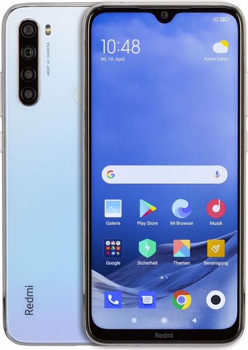 Produktbild Xiaomi Redmi Note 8 2021 (64 GB, Moonlight White, 6.30", Dual SIM, 48 Mpx, 4G)