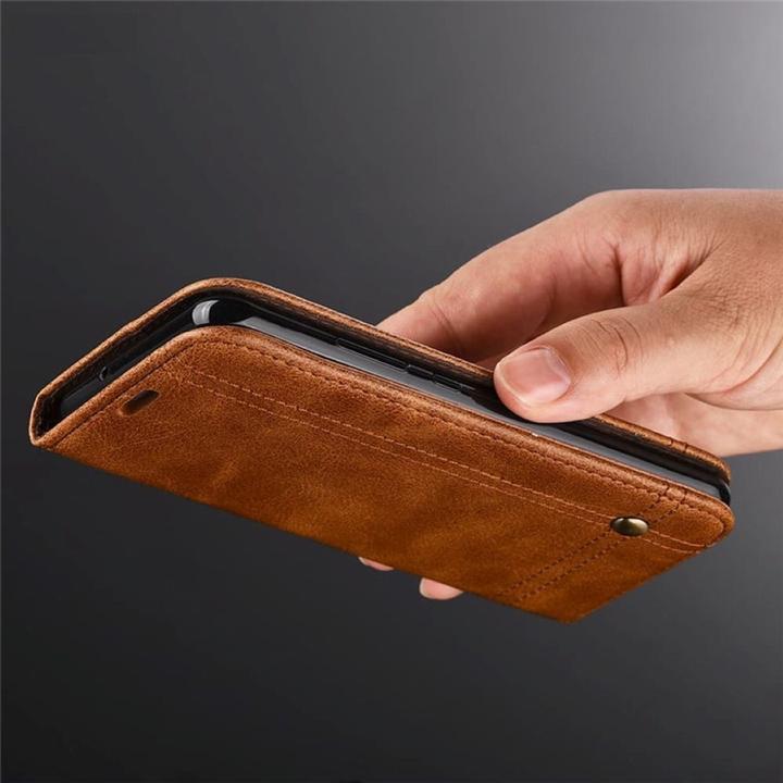 Actual product image König Design Sony Xperia XZ2 Mobile Cover Protective Case Flip Cover Wallet Shell Brown (Sony Xperia XZ2)