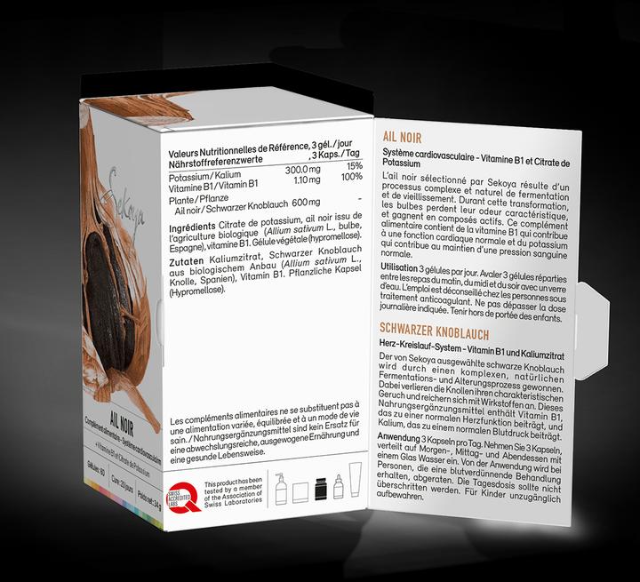 Produktbild Sekoya Schwarzer Knoblauch | Unterstützung bei Bluthochdruck (60 Stück, Kapseln)