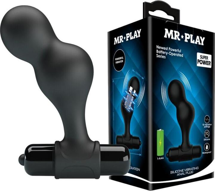 Produktbild Mr. Play Mr Play - Vibrierender Analplug Aus Silikon Schwarz