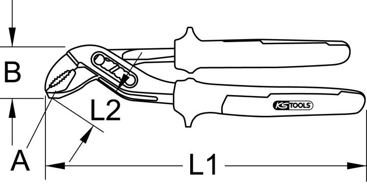 Image du produit KS Tools Pince à pompe à eau ERGOTORQUE VDE (250 mm)