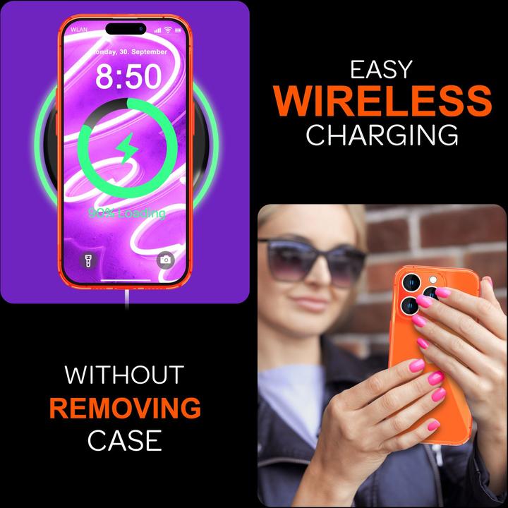 Immagine prodotto Nalia Copertura in silicone trasparente al neon (Apple iPhone 16 Pro Max)
