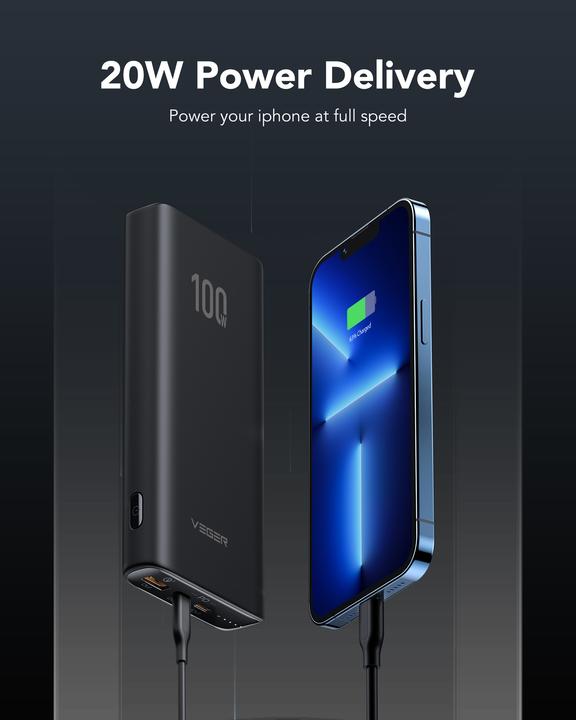 Produktbild Veger T100 (20000 mAh, 100 W, 74 Wh)