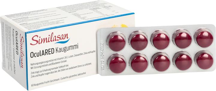 Actual product image Similasan OculARED chewing gum fruit 60 (60 Piece, 154 g)