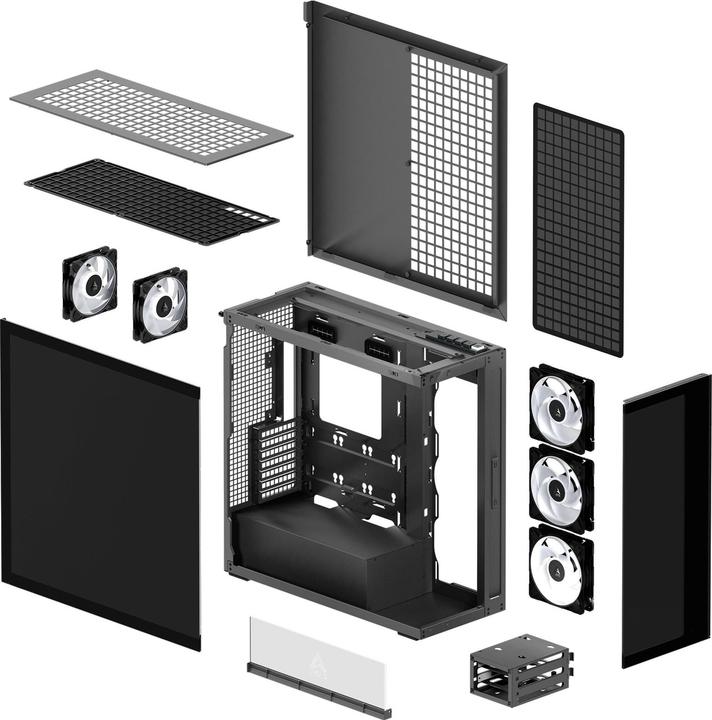 Produktbild Arctic Cooling PC-Gehäuse ACPCC00018A Black Mirror, Unterstützte (ATX)