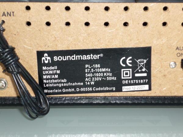 Produktbild Soundmaster Pl186h (Manuell)