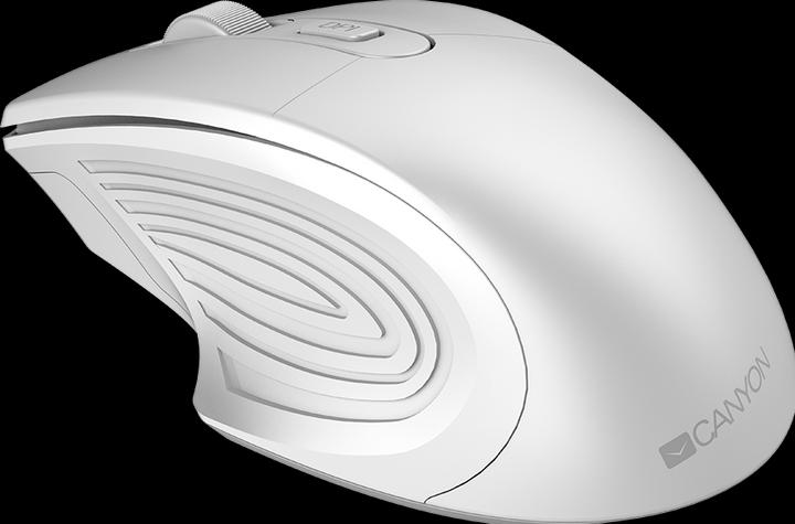 Image du produit Canyon Souris optique sans fil 2.4GHz 4 boutons, DPI 800/1200/1600, Pearl White, 115 * 77 * 38mm, 0.0 (Sans fil)