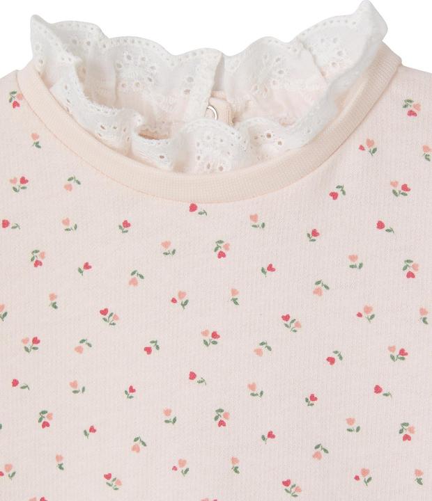 Image du produit Vertbaudet Baby Sweatshirt mit Blumen und besticktem Kragen (68)