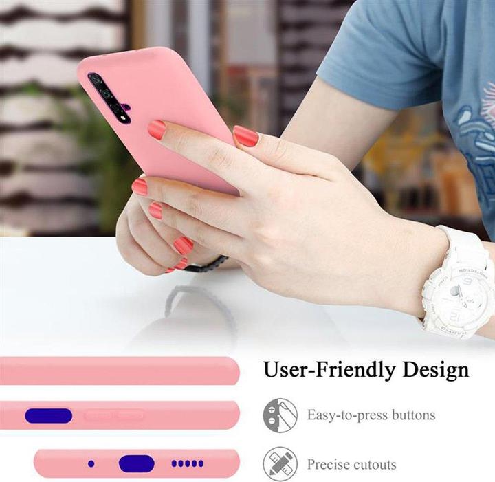 Actual product image Cadorabo TPU Liquid Silicone Case Cover (Huawei Nova 5T, Honor 20s, Fee 20)