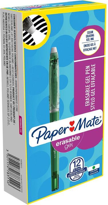 Image du produit Paper Mate PAPERMATE 1989241 Stylo à bille effaçable REPLAY Premium (M, vert) (Vert, 12 x)