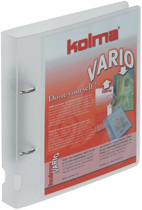 Kolma Classeur à anneaux Vario A5 2 anneaux hauteur de remplissage 2 cm incolore (A5, 20 mm, 1 pièce(s))