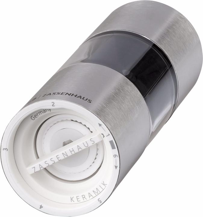 Actual product image Zassenhaus Salt mill Mainz stainless steel / acrylic, 14 cm (Salt)