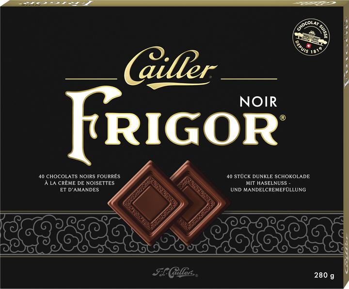 Image du produit Cailler Frigor Carrés Chocolat Noir Fourré 40 pièces (280 g)