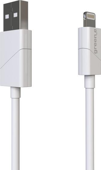 Image du produit Green_e Cable Lightning Mfi Embout Rotatif 1m20 Blanc (1.20 m, USB 2.0)