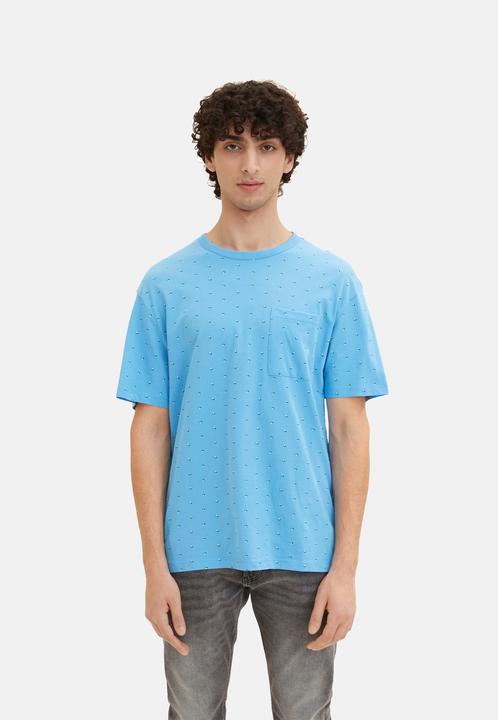 Actual product image Tom Tailor T-Shirt Kurzarmshirt gepunktet mit Brusttasche (S)