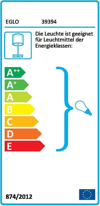 Label énergétique EGLO SAGANTO 1 lampe de table marron, cuivre (E27)