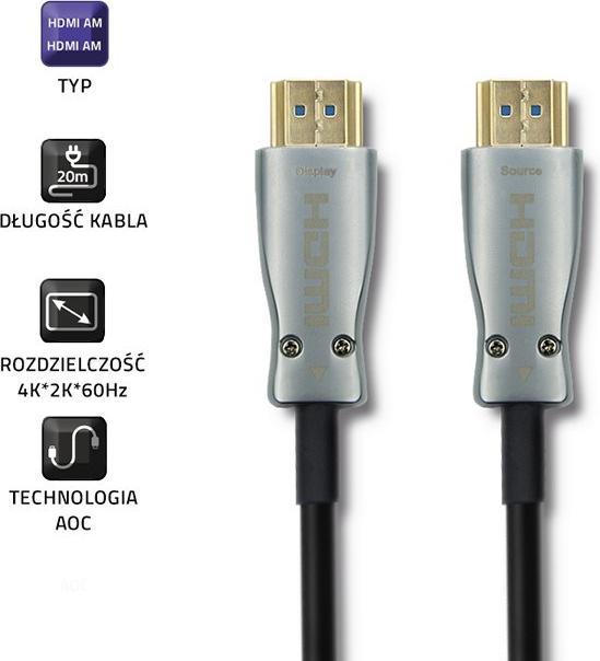 Produktbild Qoltec 50473 HDMI-Kabel HDMI Typ A (Standard) (10 m, HDMI)
