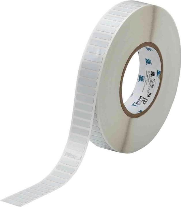 Actual product image Brady THT-49-727-10, Polyimide, White, Glossy, 22.86 x 6.35 mm, Permanent (10000 E.)