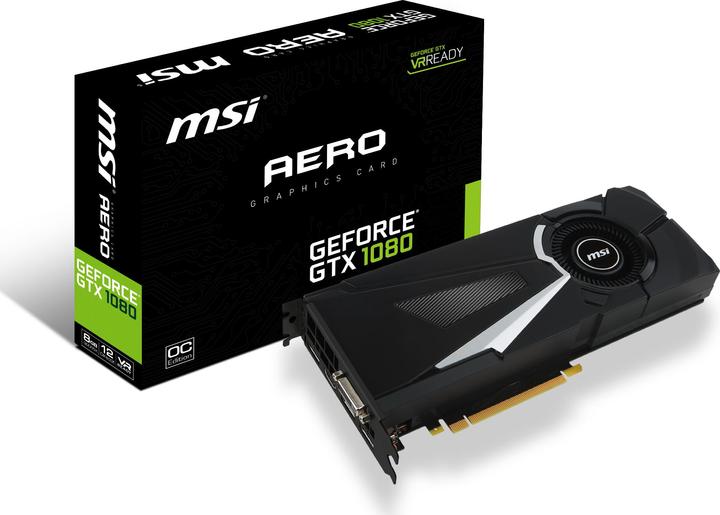 Produktbild MSI GeForce GTX 1080 AERO 8G OC (8 GB)