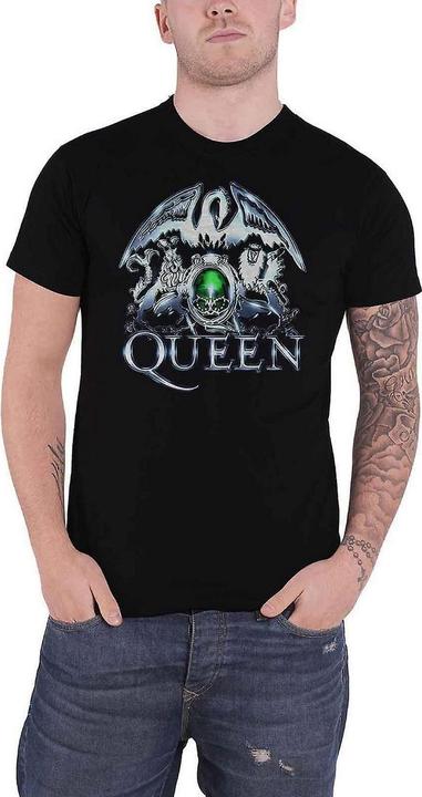Queen Adult Metal Crest T-shirt (S)