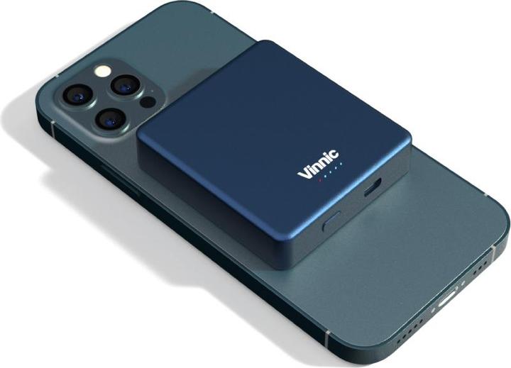 Actual product image Vinnic MANA Magnetic Wireless Powerbank 8,000mAh, blue (8000 mAh, 20 W, 30.80 Wh)