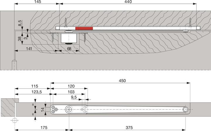 Actual product image Dormakaba Pivot bearing for G 96 N 20 and G 96 GSR (Indoor)