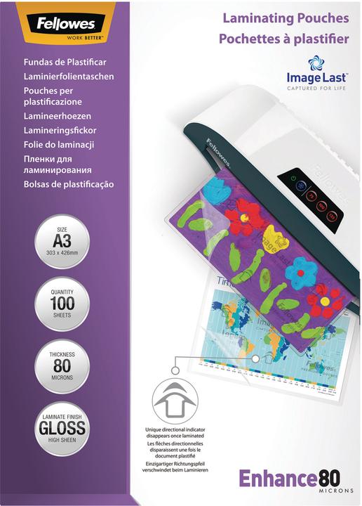Fellowes Enhance 80 (A3, 100 Stück, 80 µm)