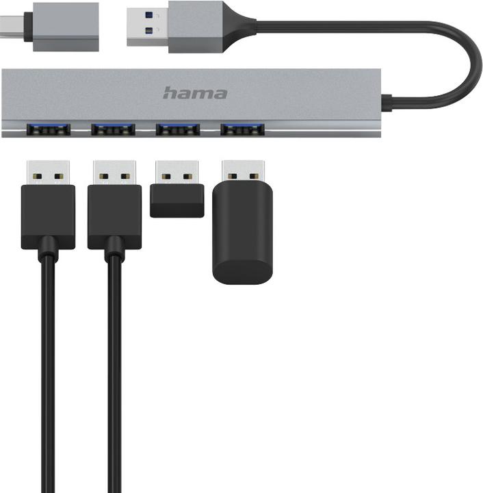Actual product image Hama Slim (USB-A, 4 Ports)