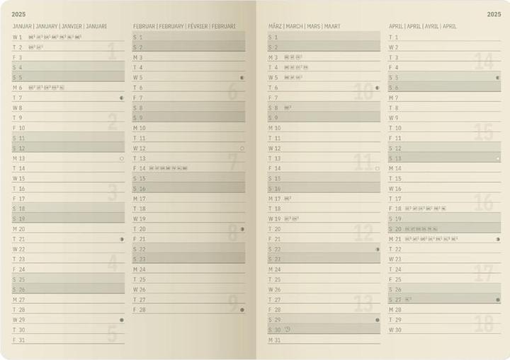 Actual product image Sigel Daily calendar 2026 (108 x 151 mm, German)