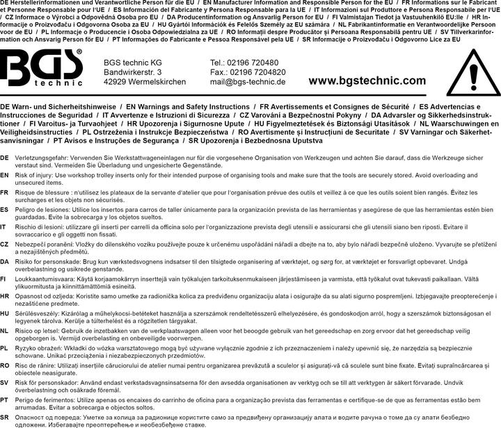 Immagine prodotto BGS Inserto per carrello da officina 3/3: set di pinze per tubi flessibili