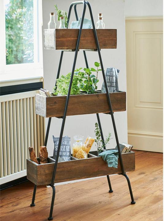 Produktbild Loberon Etagere Pacson antikbraun (70 x 135 x 35 cm)