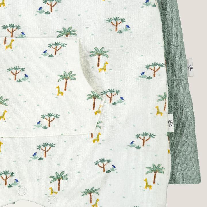 Produktbild La Redoute Collections 2er-Pack kurze Baby-Overalls (74)