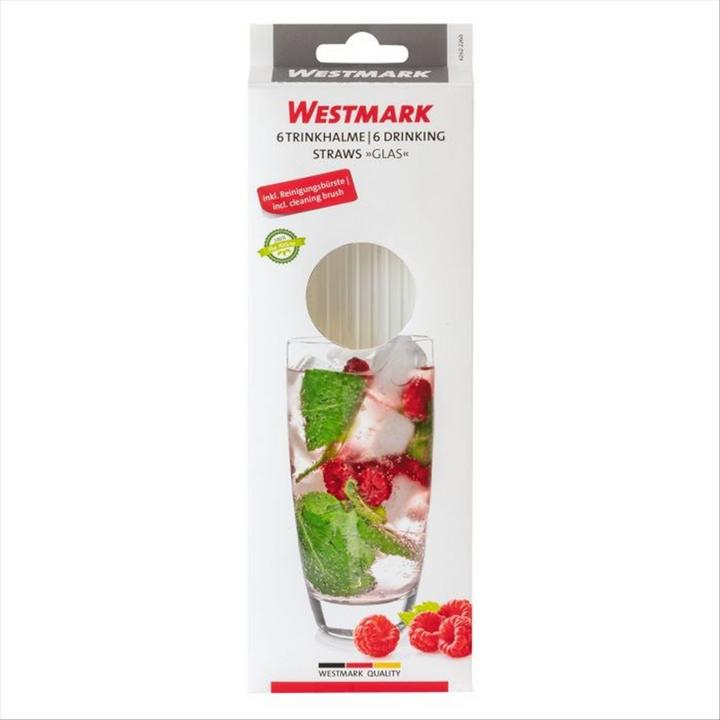 Actual product image Westmark 6 drinking straws glass + cleaning brushes, ø 8 x 200 mm (6 x)