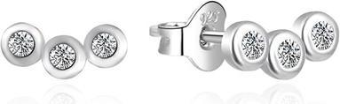 Agato - Silver earrings with clear zircons AGT-E101PW
